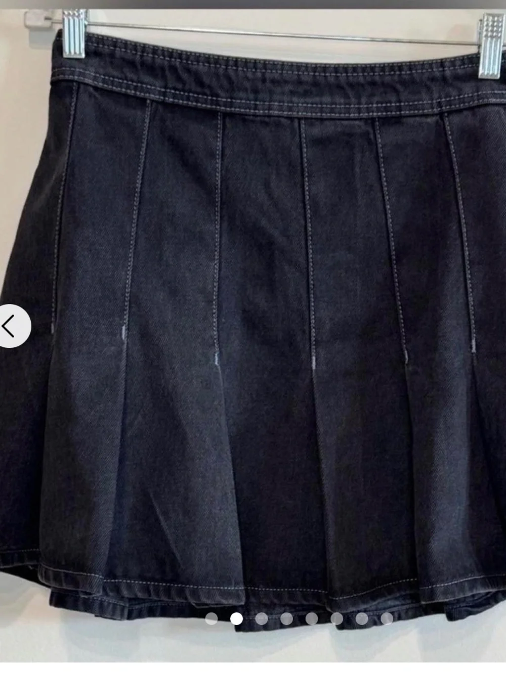 Free People Black Pleated Mini Skirt